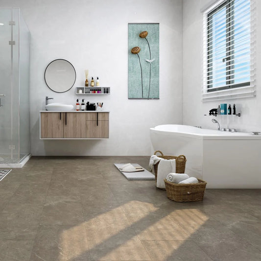 BML Concrete Brown SPC Click Floor Tile