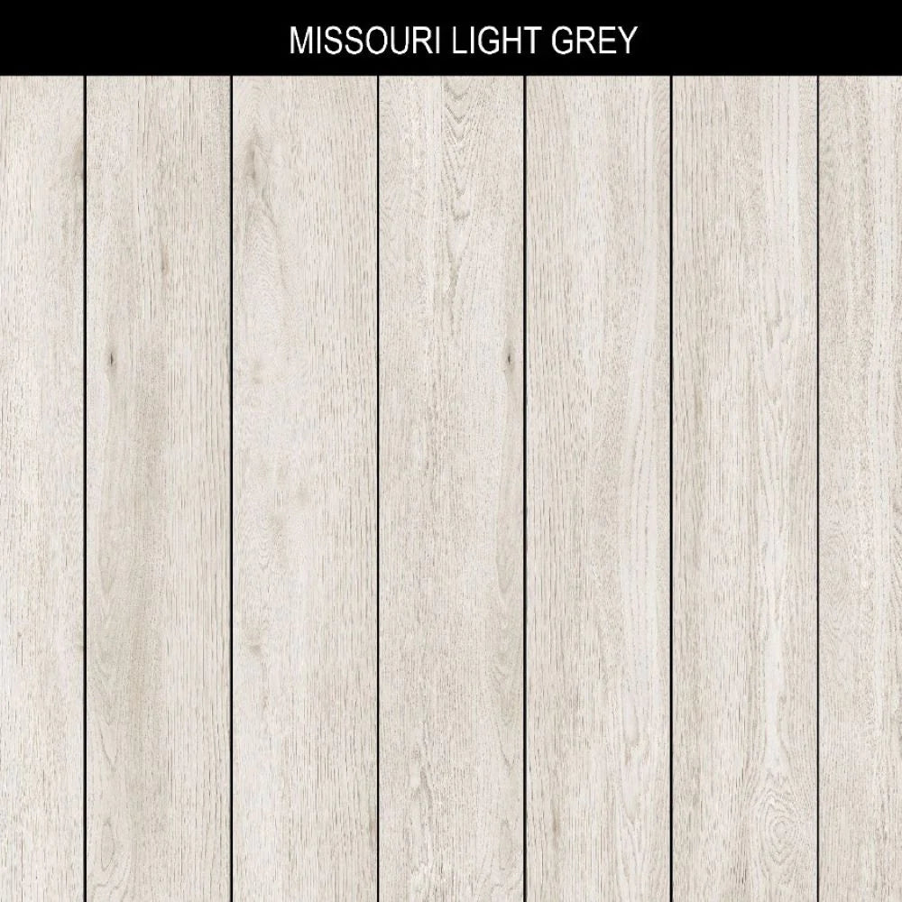 Missouri Light Grey Wood Effect Porcelain Wall & Floor Tile 20 x 120 (cm)