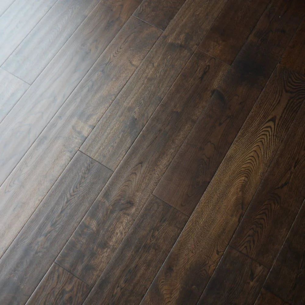 Windsor Coffee Hand Scraped Oak Wood Flooring 18 x 125 (mm)