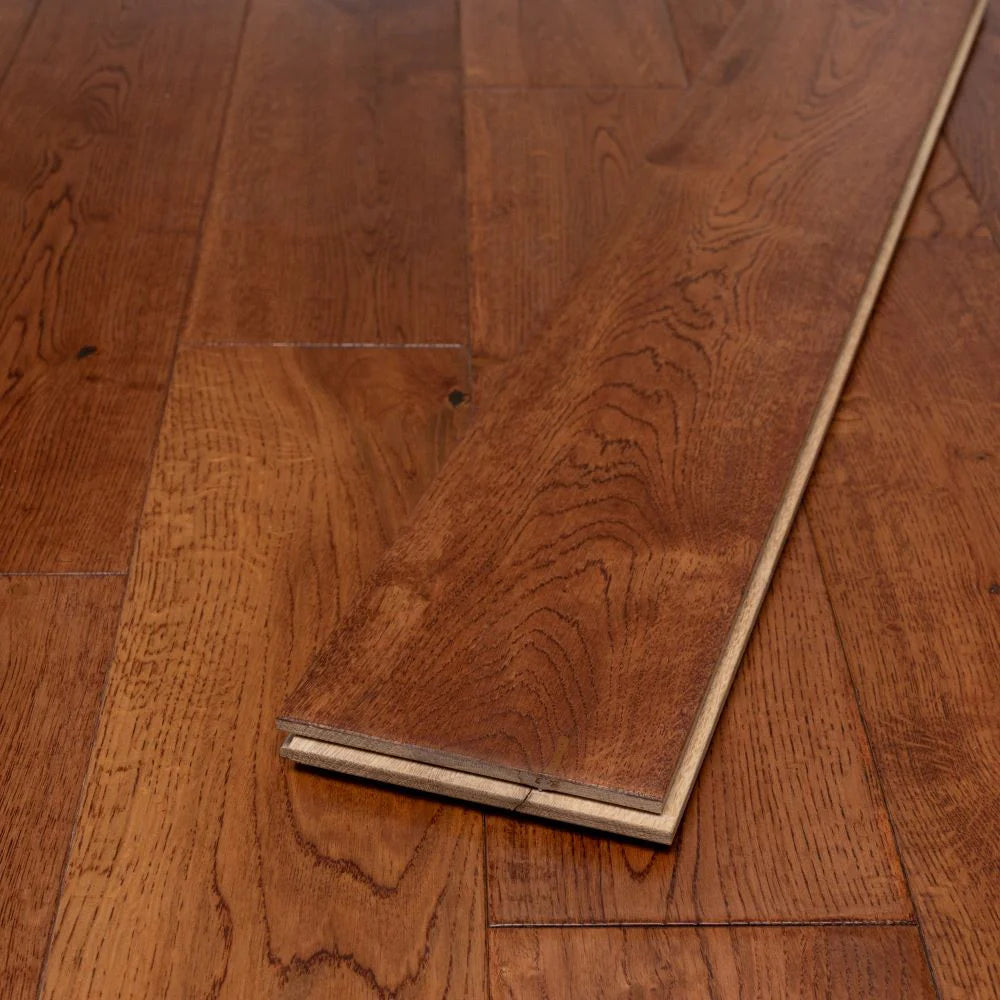 Windsor Golden Hand Scraped Oak Wood Flooring 18 x 125 (mm)