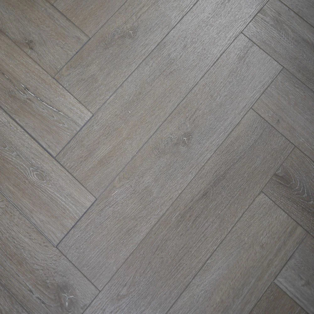 BML Herringbone Misty Smoked SPC Luxury Vinyl Flooring