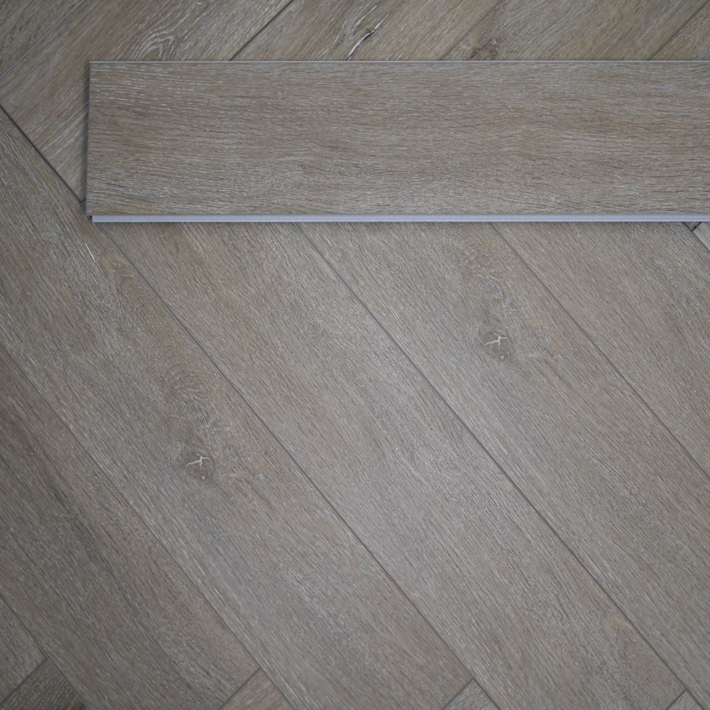 BML Herringbone Misty Smoked SPC Luxury Vinyl Flooring